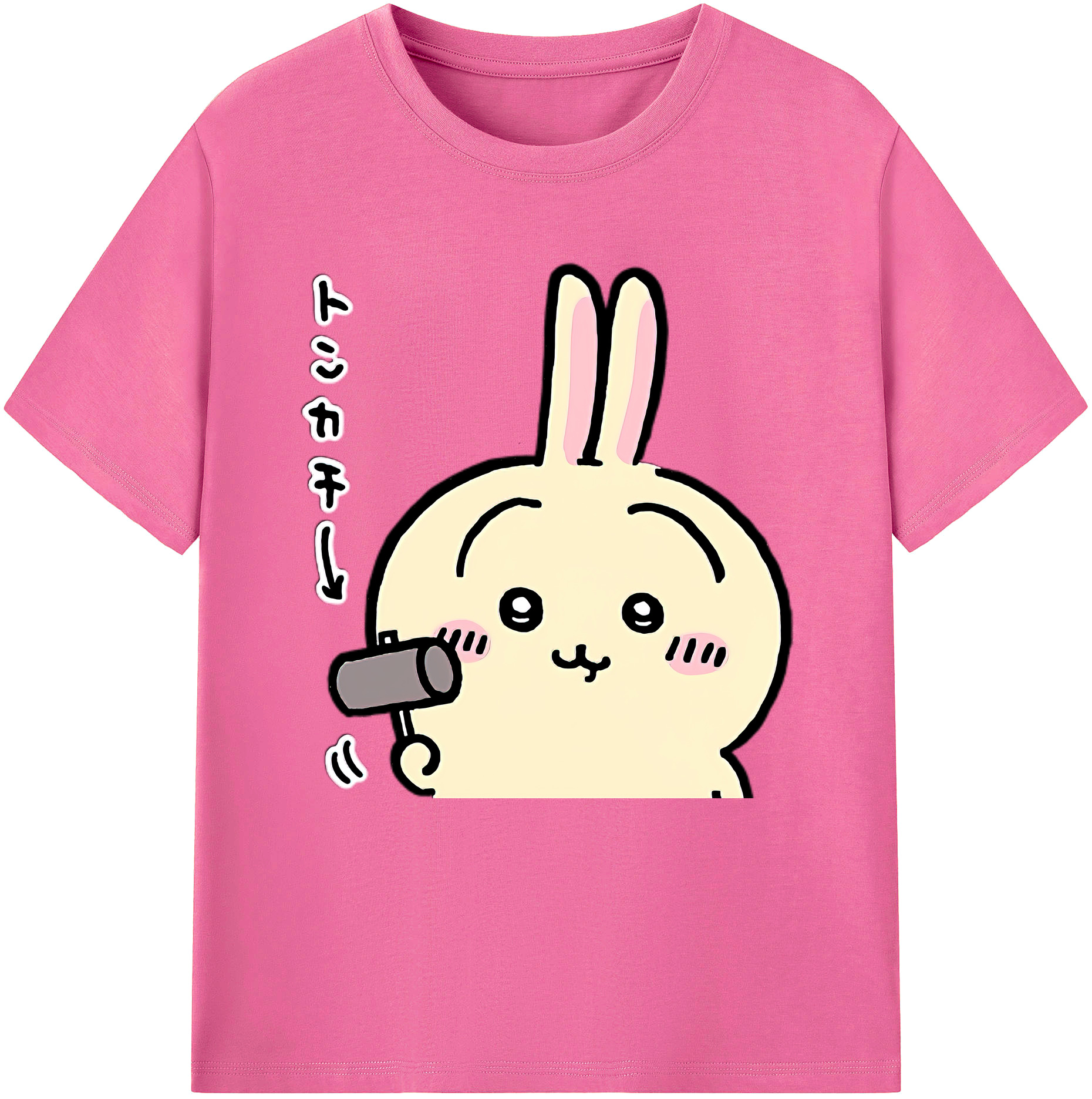 （画像用） ちいかわ うさぎ Chii-kawa usagi レディースカジュアルプリントTシャツ（綿100％）